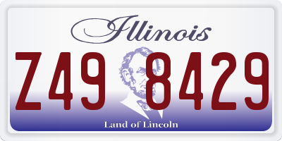 IL license plate Z498429