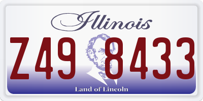 IL license plate Z498433