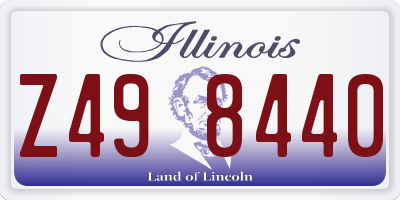 IL license plate Z498440