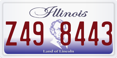 IL license plate Z498443