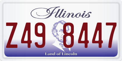 IL license plate Z498447