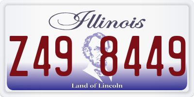 IL license plate Z498449