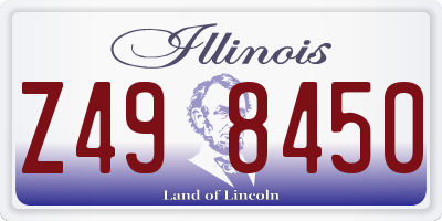 IL license plate Z498450