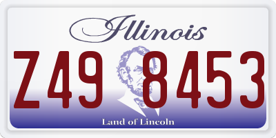 IL license plate Z498453