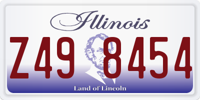 IL license plate Z498454