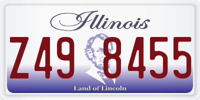 IL license plate Z498455
