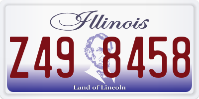 IL license plate Z498458