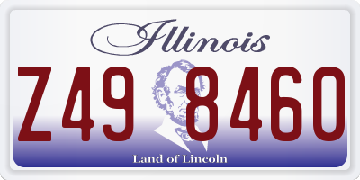 IL license plate Z498460