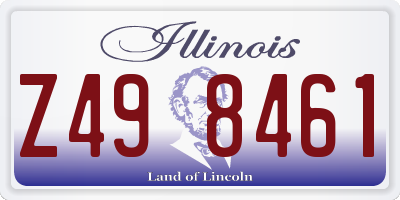 IL license plate Z498461