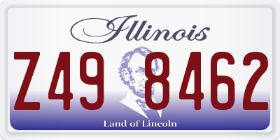 IL license plate Z498462