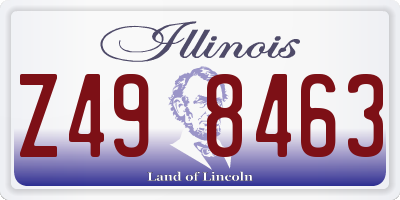 IL license plate Z498463