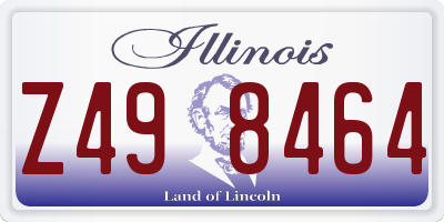 IL license plate Z498464
