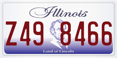 IL license plate Z498466