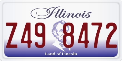 IL license plate Z498472