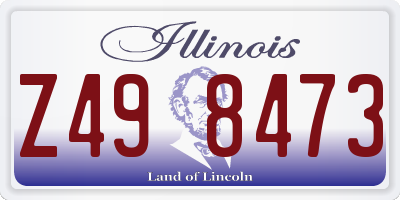 IL license plate Z498473