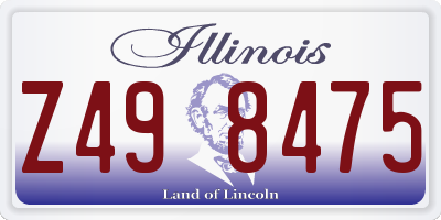 IL license plate Z498475