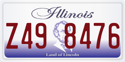 IL license plate Z498476