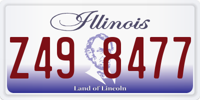 IL license plate Z498477