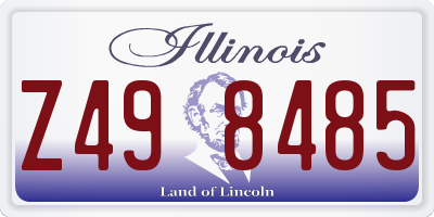 IL license plate Z498485