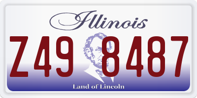 IL license plate Z498487