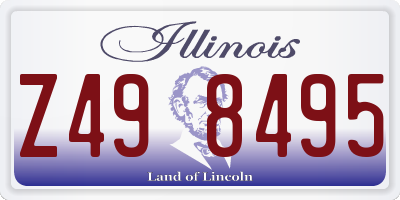 IL license plate Z498495