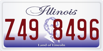 IL license plate Z498496