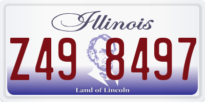 IL license plate Z498497
