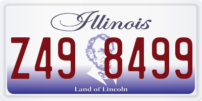 IL license plate Z498499
