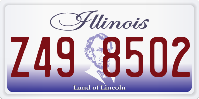 IL license plate Z498502