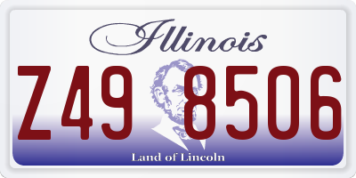 IL license plate Z498506