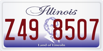 IL license plate Z498507
