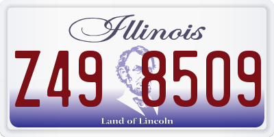 IL license plate Z498509
