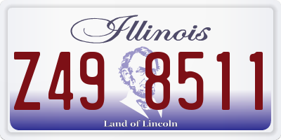 IL license plate Z498511