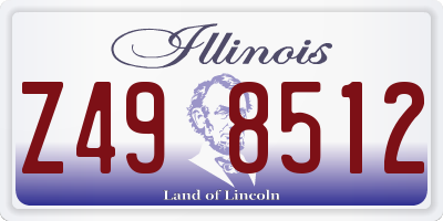 IL license plate Z498512
