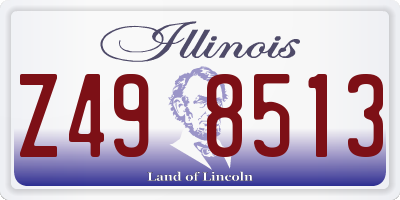 IL license plate Z498513