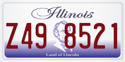 IL license plate Z498521