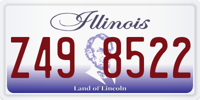 IL license plate Z498522