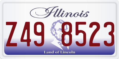 IL license plate Z498523