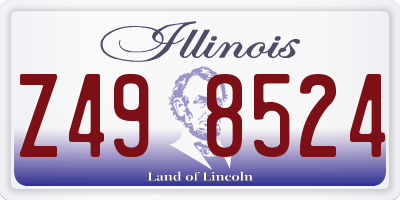 IL license plate Z498524