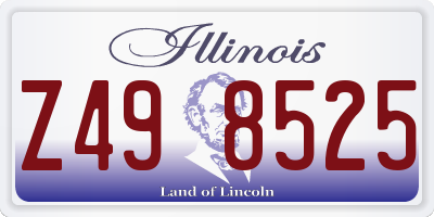 IL license plate Z498525