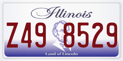 IL license plate Z498529