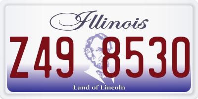 IL license plate Z498530