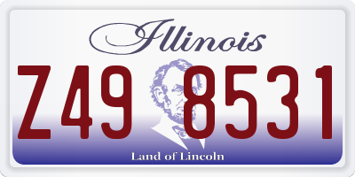 IL license plate Z498531