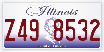 IL license plate Z498532