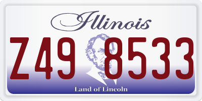 IL license plate Z498533