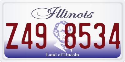 IL license plate Z498534