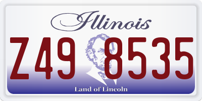 IL license plate Z498535