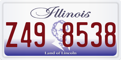 IL license plate Z498538