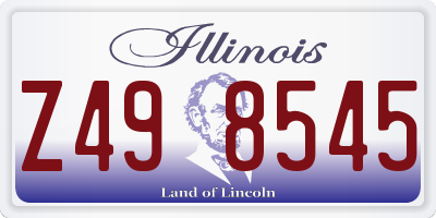 IL license plate Z498545
