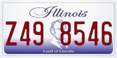 IL license plate Z498546